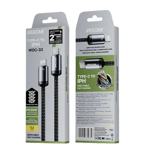 Cable Tipo USB-C a Lightning para iPhone 35W