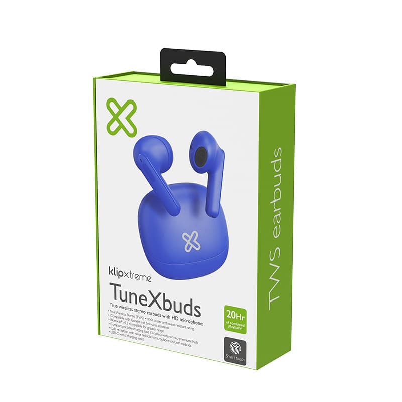 Audífonos Bluetooth KlipXtreme TuneXBuds Resistentes al Agua